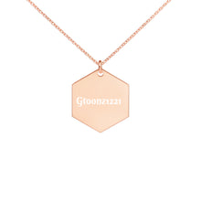 Load image into Gallery viewer, Gtoonz1221 Engraved Silver Hexagon Necklace
